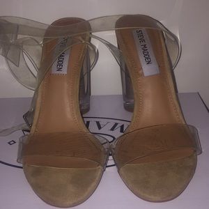 clear steve madden heels